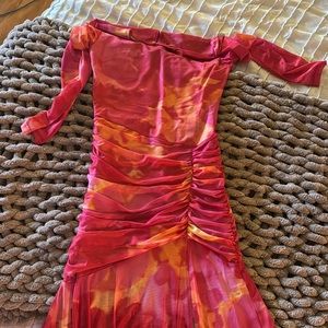 YellowTheLabel orange floral maxi dress